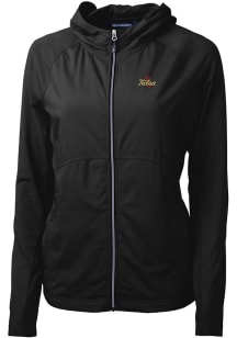 Cutter and Buck Tulsa Golden Hurricane Womens Black Adapt Eco Light Weight Jacket