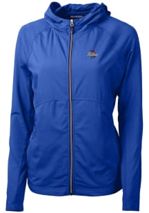 Cutter and Buck Tulsa Golden Hurricane Womens Blue Adapt Eco Light Weight Jacket