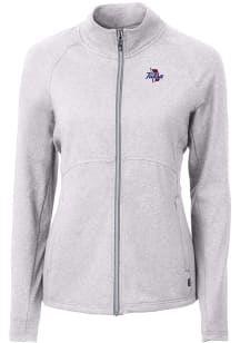 Cutter and Buck Tulsa Golden Hurricane Womens Grey Adapt Eco Knit Light Weight Jacket