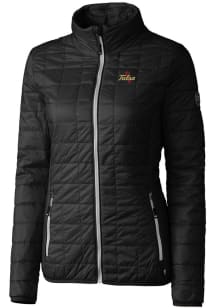 Cutter and Buck Tulsa Golden Hurricane Womens Black Rainier PrimaLoft Filled Jacket