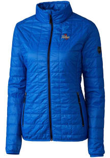 Cutter and Buck Tulsa Golden Hurricane Womens Blue Rainier PrimaLoft Filled Jacket