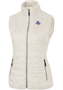 Cutter and Buck Tulsa Golden Hurricane Womens White Rainier PrimaLoft Vest