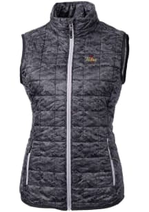 Cutter and Buck Tulsa Golden Hurricane Womens Black Rainier PrimaLoft Printed Vest