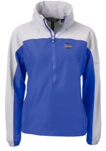 Cutter and Buck Tulsa Golden Hurricane Womens Blue Charter Eco Pullover