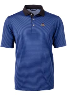 Cutter and Buck Tulsa Golden Hurricane Blue Virtue Eco Pique Micro Stripe Big and Tall Polo