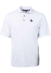 Cutter and Buck Tulsa Golden Hurricane White Virtue Eco Pique Tile Big and Tall Polo