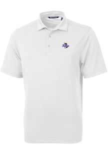 Cutter and Buck Tulsa Golden Hurricane Mens White Virtue Eco Pique Short Sleeve Polo