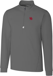 Cutter and Buck Nebraska Cornhuskers Mens Grey Traverse Big and Tall Qtr Zip