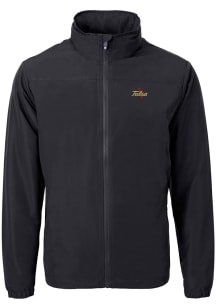 Cutter and Buck Tulsa Golden Hurricane Mens Black Charter Eco Light Weight Jacket