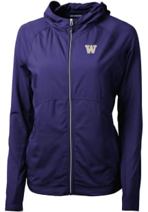 Cutter and Buck Washington Huskies Womens Purple Adapt Eco Light Weight Jacket