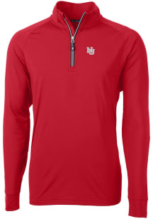 Cutter and Buck Nebraska Cornhuskers Mens Red Adapt Eco Big and Tall Qtr Zip