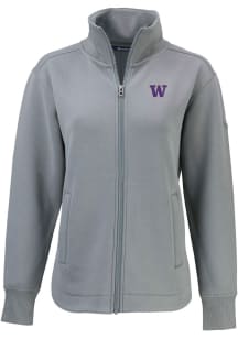 Cutter and Buck Washington Huskies Womens Grey Roam Light Weight Jacket