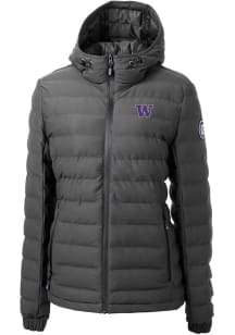 Cutter and Buck Washington Huskies Womens Grey Mission Ridge Repreve Filled Jacket
