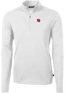 Cutter and Buck Nebraska Cornhuskers Mens White Virtue Eco Pique Big and Tall Qtr Zip