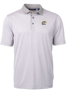 Cutter and Buck Western Michigan Broncos Grey Virtue Eco Pique Micro Stripe Big and Tall Polo