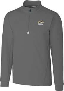 Cutter and Buck Western Michigan Broncos Mens Grey Traverse Big and Tall Qtr Zip