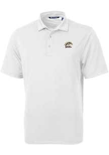 Cutter and Buck Western Michigan Broncos White Virtue Eco Pique Big and Tall Polo