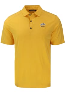 Cutter and Buck Western Michigan Broncos Mens Gold Forge Recycled Short Sleeve Polo