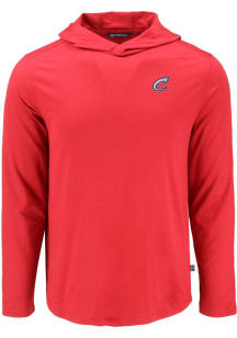 Cutter and Buck Columbus Clippers Mens Red Coastline Eco Long Sleeve Hoodie