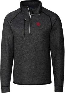 Cutter and Buck Nebraska Cornhuskers Mens Charcoal Mainsail Big and Tall Qtr Zip