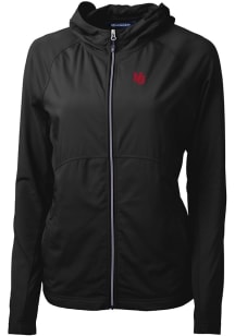 Cutter and Buck Nebraska Cornhuskers Womens Black Vault Adapt Eco Light Weight Jacket