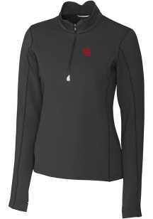 Cutter and Buck Nebraska Cornhuskers Womens Black Vault Traverse Qtr Zip