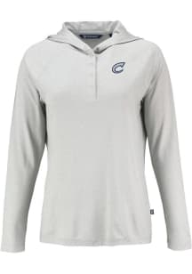 Cutter and Buck Columbus Clippers Womens Grey Coastline Eco Hooded Sweatshirt
