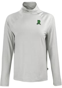 Cutter and Buck Dayton Dragons Womens Grey Coastline Eco Funnel Neck Crew Sweatshirt