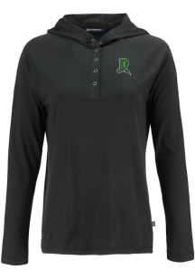 Cutter and Buck Dayton Dragons Womens Black Coastline Eco Hooded Sweatshirt