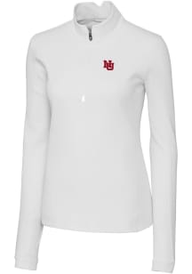 Cutter and Buck Nebraska Cornhuskers Womens White Vault Traverse Qtr Zip