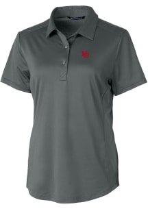 Cutter and Buck Nebraska Cornhuskers Womens Grey Prospect Short Sleeve Polo Shirt