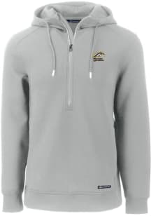 Cutter and Buck Western Michigan Broncos Mens Grey Roam Long Sleeve Hoodie
