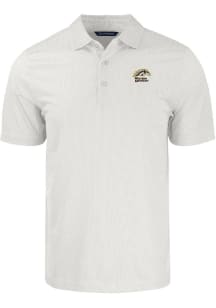 Cutter and Buck Western Michigan Broncos Mens White Pike Symmetry Short Sleeve Polo