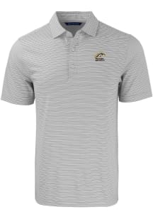 Cutter and Buck Western Michigan Broncos Mens Grey Forge Double Stripe Short Sleeve Polo