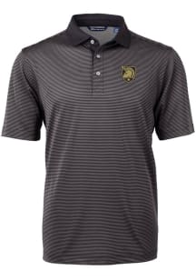 Cutter and Buck Army Black Knights Mens Black Virtue Eco Pique Short Sleeve Polo