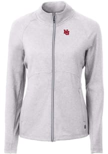 Cutter and Buck Nebraska Cornhuskers Womens Grey Vault Adapt Eco Knit Light Weight Jacket