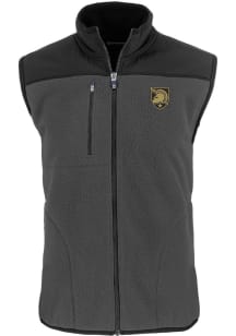 Cutter and Buck Army Black Knights Mens Grey Cascade Sherpa Sleeveless Jacket