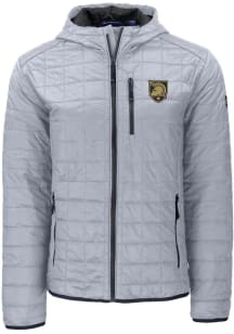 Cutter and Buck Army Black Knights Mens Grey Rainier PrimaLoft Hooded Filled Jacket