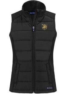 Cutter and Buck Army Black Knights Womens Black Evoke Vest