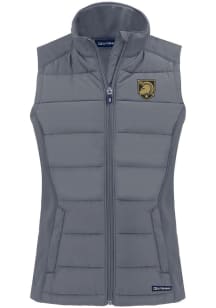 Cutter and Buck Army Black Knights Womens Grey Evoke Vest