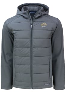 Cutter and Buck Western Michigan Broncos Mens Grey Evoke Hood Medium Weight Jacket