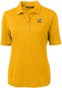 Cutter and Buck Western Michigan Broncos Womens Gold Virtue Eco Pique Short Sleeve Polo Shirt