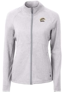 Cutter and Buck Western Michigan Broncos Womens Grey Adapt Eco Knit Light Weight Jacket