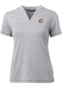 Cutter and Buck Western Michigan Broncos Womens Grey Forge Style Short Sleeve T-Shirt