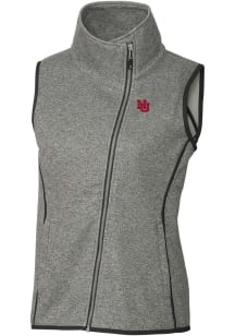 Cutter and Buck Nebraska Cornhuskers Womens Grey Vault Mainsail Asymmetrical Vest