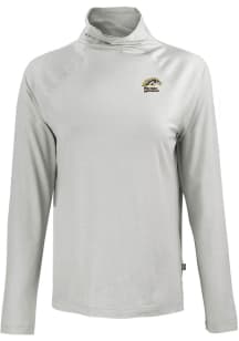 Cutter and Buck Western Michigan Broncos Womens Charcoal Coastline Eco Funnel Neck Crew Sweatshirt