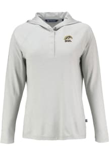 Cutter and Buck Western Michigan Broncos Womens Charcoal Coastline Eco Hooded Sweatshirt