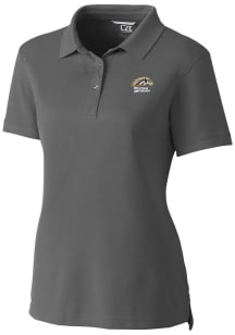 Cutter and Buck Western Michigan Broncos Womens Grey Advantage Short Sleeve Polo Shirt