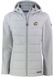 Cutter and Buck Western Michigan Broncos Womens Charcoal Evoke Hood Heavy Weight Jacket