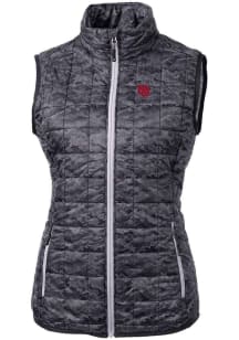 Cutter and Buck Nebraska Cornhuskers Womens Black Vault Rainier PrimaLoft Printed Vest